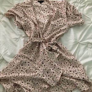 topshop floral wrap dress